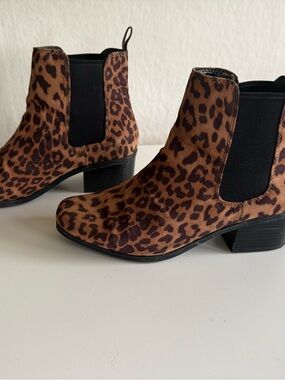 Target Leopard Print Chelsea Ankle Boots - Brown/Black